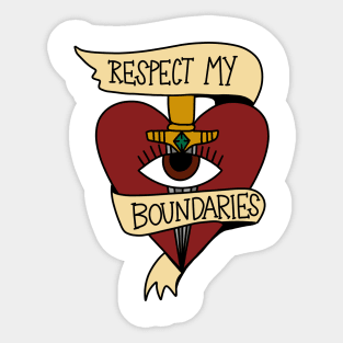 Respect my boundaries Sticker